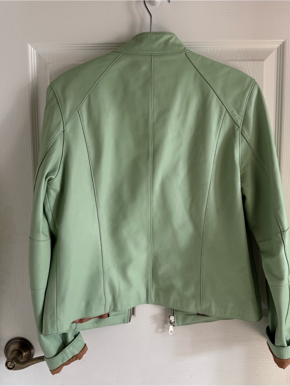 Vintage Wilson’s Leather Mint Green Jacket - Picture 8 of 11